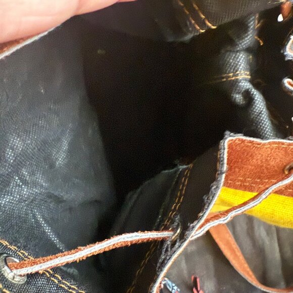 Handmade Embroidered Backpack With Adjustable Straps & Buckle Closure In Multico - Picture 5 of 6